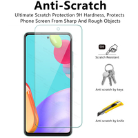 3 arkusze ochraniacz ekranu szkło do Samsung Galaxy A52 A52s 5G A51 A03S A22 A12 A32 A72 A53 A23 A33 przezroczyste czyste Sklo pokrywa 4